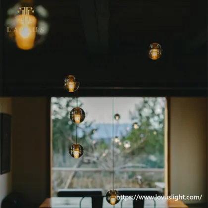 Small glass ball chandelier Creative design glass chandelier