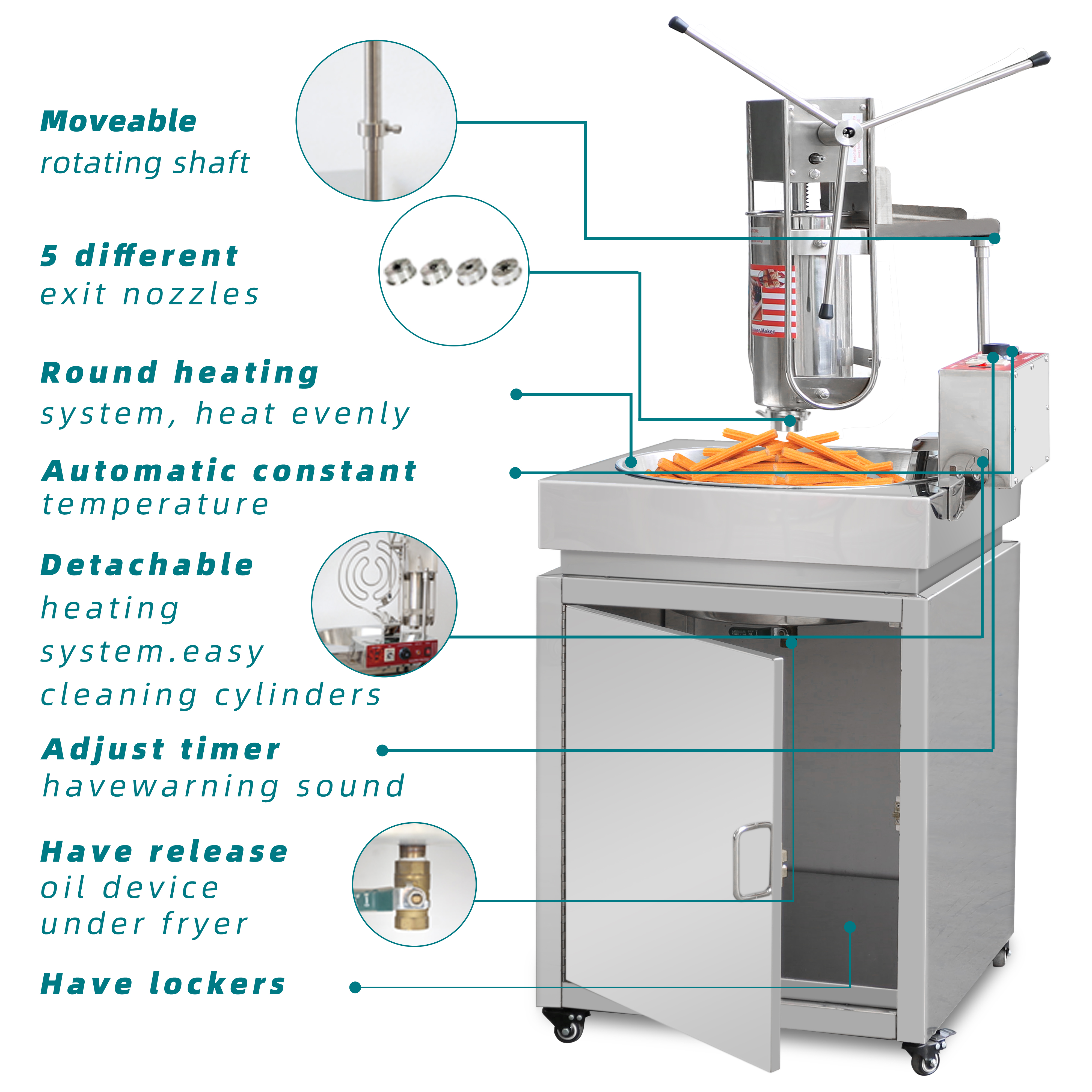 Máquina manual para hacer churros de españa con buena calidad