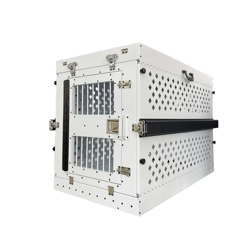 Heavy Duty Fully Collapsible Powder-Coated Aluminum Dog Crate