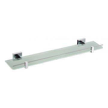 Square glass shelf chrome with rail bathroom