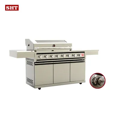 Wholesale Stainless Steel 8 Burners BBQ Grill with Oven