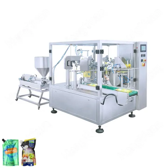 Automatic Rotary Type Liquid Packing Machine for Premade Corner Spout Pouches