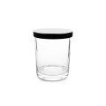 Candelador de vela de vidrio con forma de vidrio de forma cónica transparente