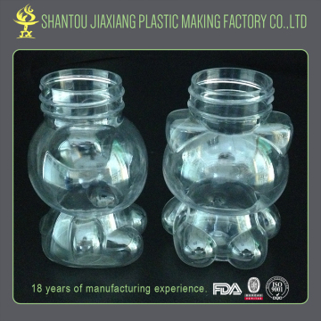 Animal cat shaped 140ml kids honey bottle plastic
