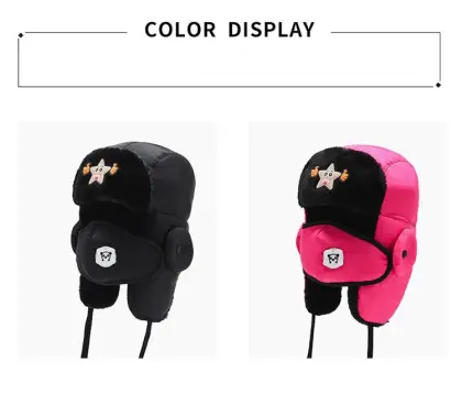Children outdoor lei feng hat warm ski hat