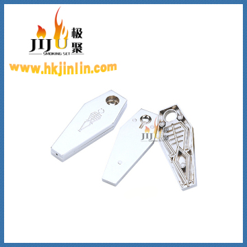 New product high qality fancy unique mini hot sales novelty Zinc metal portable brass smoking pipe JL-140