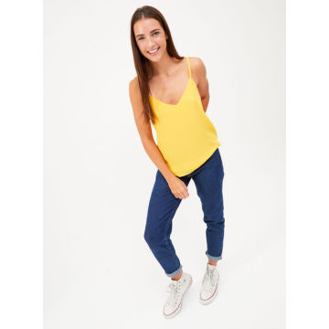 Easy-to-fit ​Ladies Chiffon Yellow Camisole