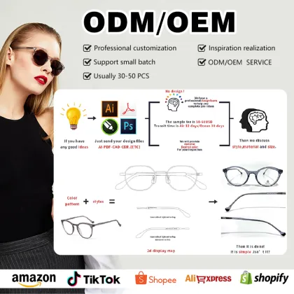 Trends Acetate Frame Spectacle Frames: Luxury Design Anti-Blue Light Glasses