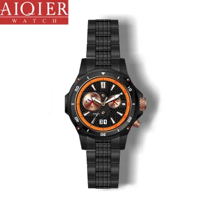 Men new black classic waterproof dive watch