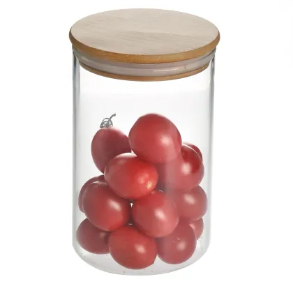 food snacks storage jar glass jar for honey or food