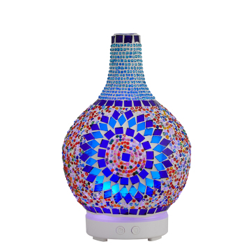 Umidificatore ad ultrasuoni a mosaico in vetro da 200 ml con 7 a colori - regalo diffusore per olio essenziale aromatico