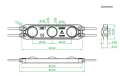 Modul AC110V / 220V 3led 170 °