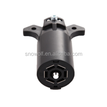 7 Pin 7 Way Trailer Plug - Round Wiring Connector for RVs and Towbars