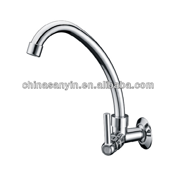 Long neck white color pedal faucet