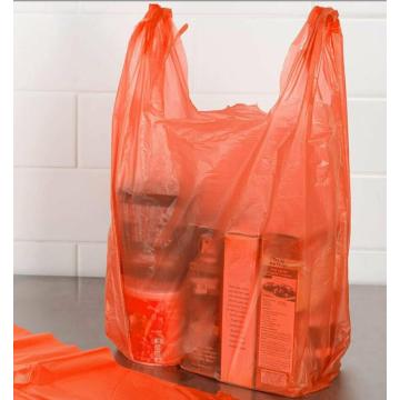 T Shirt Bags Plastic Grocery Bags with Handles Shopping Bags in Bulk Restaurant Bags