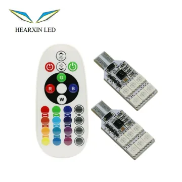 12 LED 16 Colors SMD RGB T10 194 168 W5W Car Reading Light with Remote Controller
