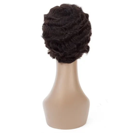 Short Curly Wigs For Black Women Wig Female Synthetic Hair Finger Wave Wig Cosplay