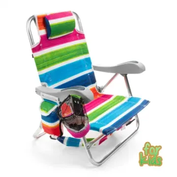 Carry Handle Storage Pouch Cup Holder Kids Folding Backpack Beach Chair