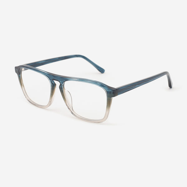 Square Key-hole Acetate Men's Optical Frames 22A3025