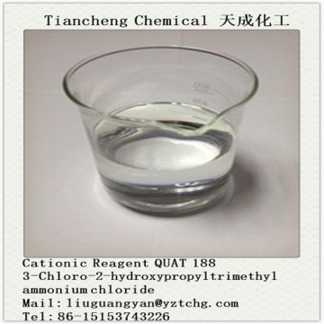 RÉACTIF CATIONIQUE QUAT 188 69 % ACTIF (3-CHLORO-2-HYDROXYPROPY L TRIMETHYL AMMONIUM CHLORURE)