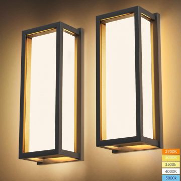 ETL Certified 12inch Aluminum Porch Light - 5CCT 5W Adjustable Outdoor LED