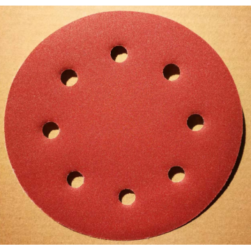 Professionally produced red Auminum oxide Velcro disc