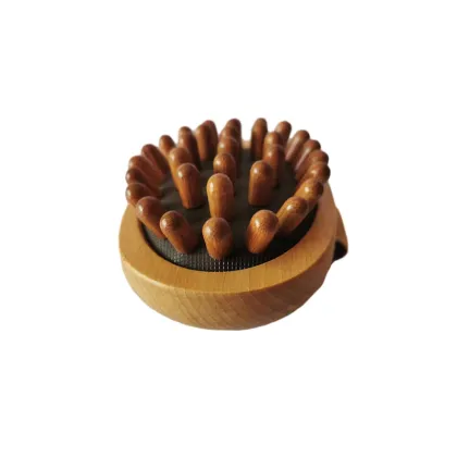 Air Cushion Meridian Brush: Bamboo Massage Brush for Scalp and Body