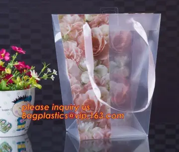 cone flower bag plastic potting bags clear plastic bag for flower packing customized size with different shape, pp clear plastic
