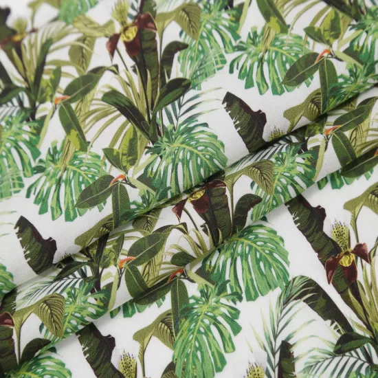 Competitive Price Digital Printed Hawaiian Print 100% Viscose Rayon Challis Fabric for Women's Dresses
