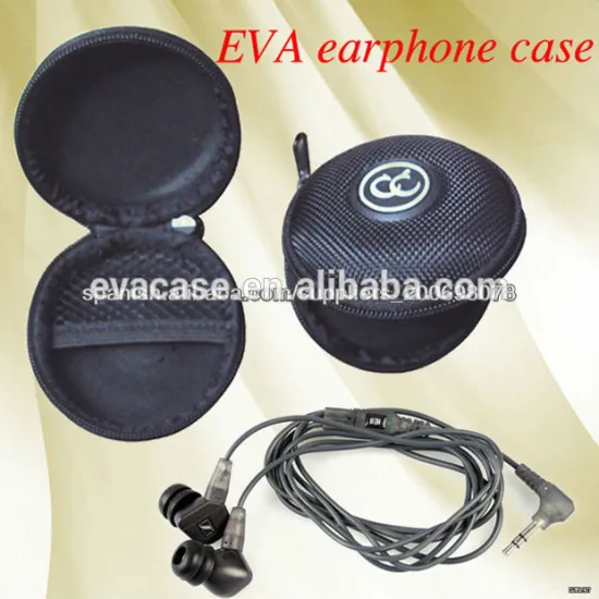 EVA earphone case with zipper of custom eva earphone box of hard eva headset case of eva hard headset bag of earphone box