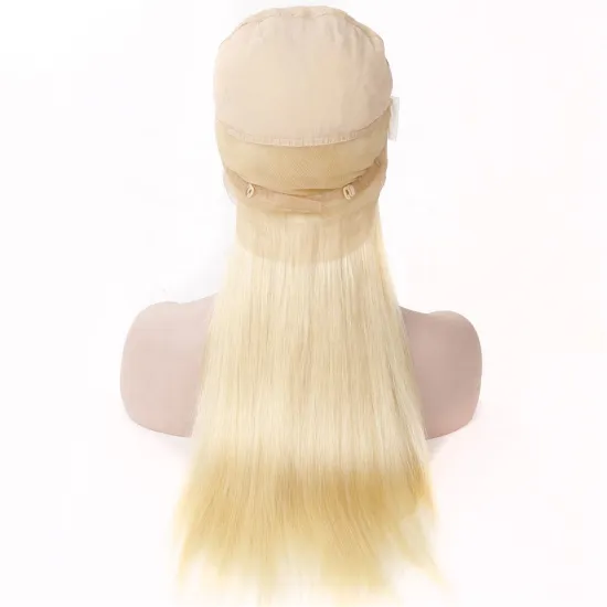 High Quality Virgin Hair 613 Full Lace Wig Human Hair Wholesale 613 Honey Blonde Long Straight Human Hair Lace Wigs