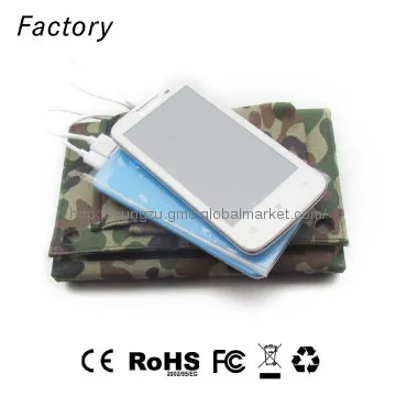 Camouflage color travel solar panel charger for smartphone