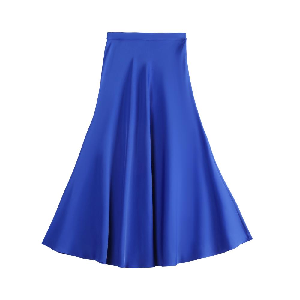 Satin Mermaid Midi Skirt