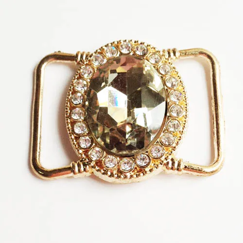 Gold Tone Diamante Buckles for Lady Shoes