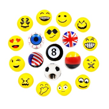 USA Flag Valve Cover with Smile Happy Face Eyeballs
