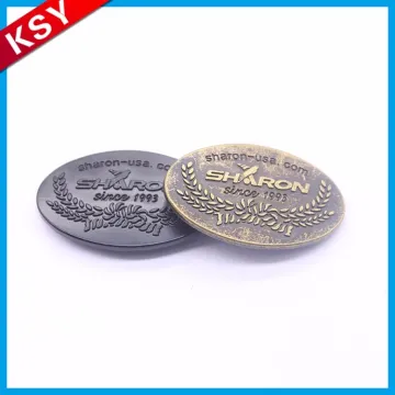 China Manufacturer Fine Workmanship Engraved Label Handbag Accessories Metal Logo Suppliers
