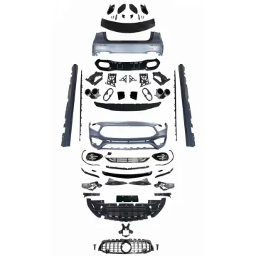 Mercedes-Benz A-Class W177 Car Body Kit with Front and Rear Bumper, Grille, Side Skirt, and Rear Diffuser for A45S 2019
