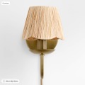 Kids Raffia Plug-In Sconce Light