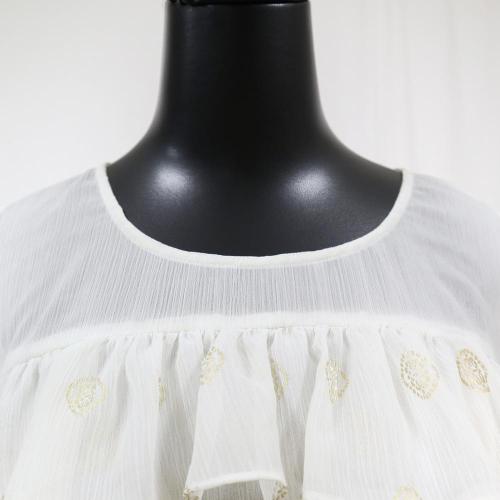 Good quality chiffon ruffle sleeve blouse