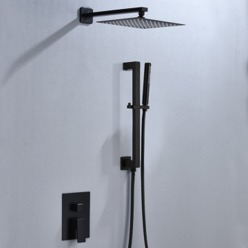 Set di doccia a rubinetto in ottone montato a parete - kit di rubinetti di lusso di lusso nero