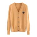 Light Orange Knitted Sweater Cardigan