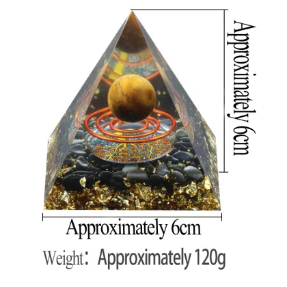 Ramdon 60MM Orgonite Pyramid for Positive Energy