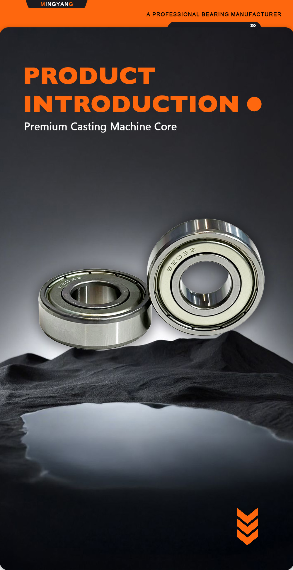 6203 ZZ Particle‑Shielded Radial Force Deep Groove Bearing x