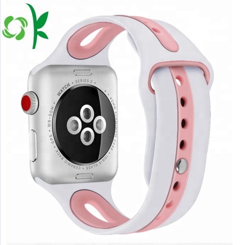 คู่สีผู้ชาย / ผู้หญิงกีฬา Iwatch ซิลิโคนสายรัด