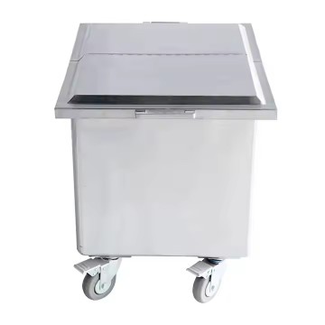 Stainless Steel Hand Push Flour Cart with Handle for Professional Kitchens