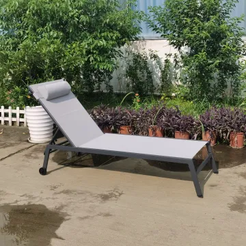 Waterproof Pool Edge Recliner Chair - Outdoor Deck Lounger for Swimming Pools