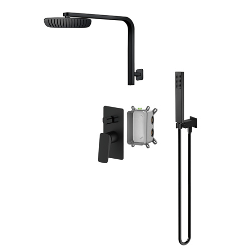 Matte Black Shower Faucet With Hand Held