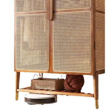 Modern Minimalist Rattan Art Wardrobe Cabinets