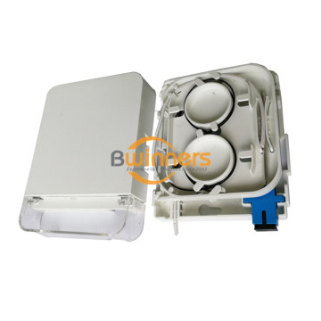 SC / APC FTTH Fiber Optic กล่องยกเลิกกล่องผนัง