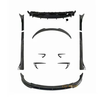 Glossy Black Model Y Aero Kit Front Bumper Lips Diffuser